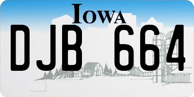 IA license plate DJB664