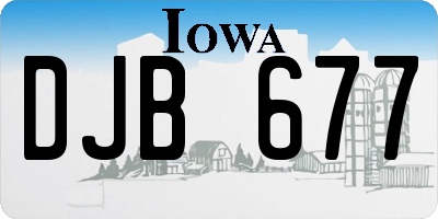 IA license plate DJB677