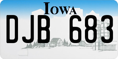 IA license plate DJB683