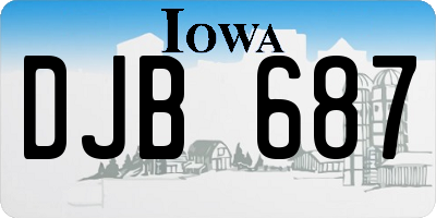 IA license plate DJB687