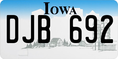 IA license plate DJB692