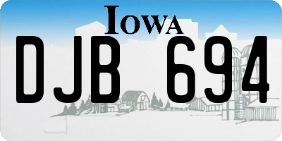 IA license plate DJB694