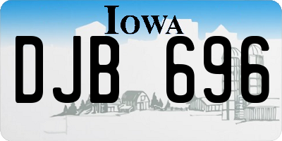 IA license plate DJB696