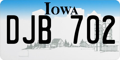 IA license plate DJB702