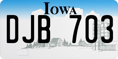 IA license plate DJB703