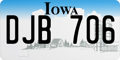 IA license plate DJB706