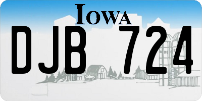 IA license plate DJB724