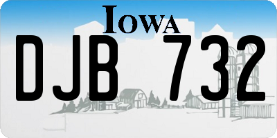IA license plate DJB732