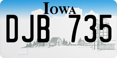 IA license plate DJB735