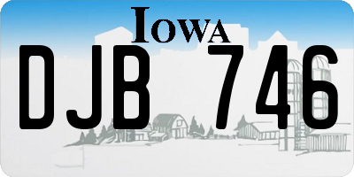 IA license plate DJB746