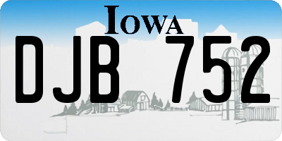 IA license plate DJB752