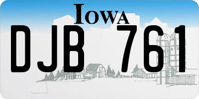 IA license plate DJB761