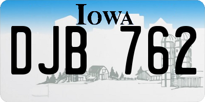 IA license plate DJB762