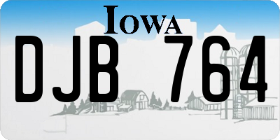 IA license plate DJB764