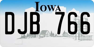 IA license plate DJB766