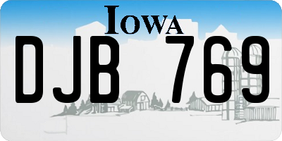 IA license plate DJB769