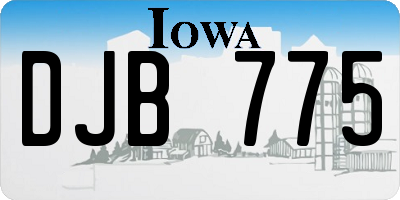 IA license plate DJB775