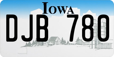 IA license plate DJB780