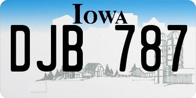 IA license plate DJB787