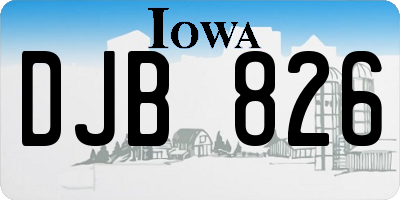 IA license plate DJB826