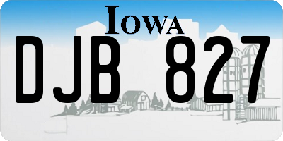 IA license plate DJB827