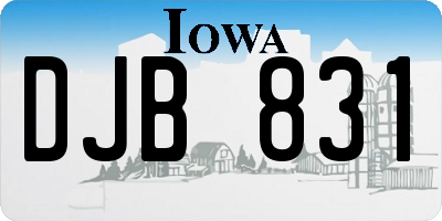 IA license plate DJB831