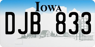 IA license plate DJB833