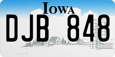 IA license plate DJB848