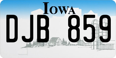 IA license plate DJB859