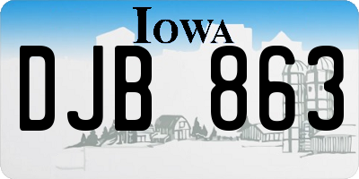 IA license plate DJB863