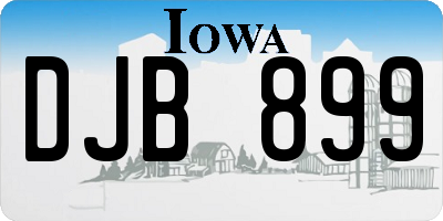 IA license plate DJB899