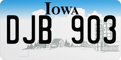 IA license plate DJB903