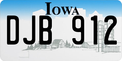 IA license plate DJB912