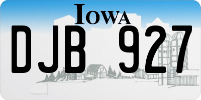IA license plate DJB927