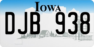 IA license plate DJB938