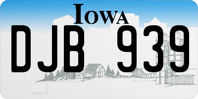 IA license plate DJB939