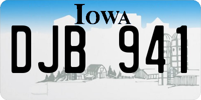 IA license plate DJB941