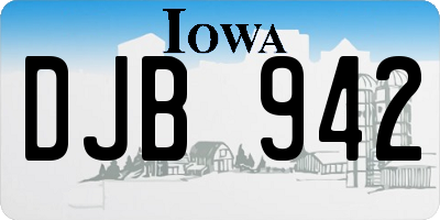 IA license plate DJB942