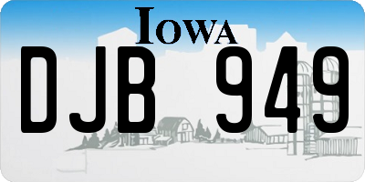IA license plate DJB949