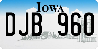 IA license plate DJB960