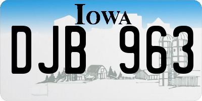 IA license plate DJB963