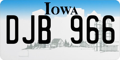 IA license plate DJB966