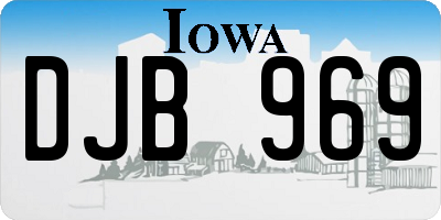 IA license plate DJB969