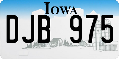 IA license plate DJB975