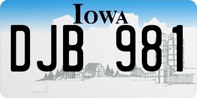 IA license plate DJB981
