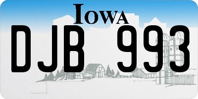 IA license plate DJB993