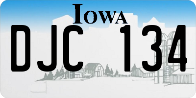 IA license plate DJC134