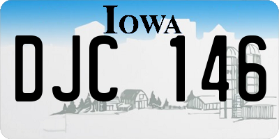 IA license plate DJC146