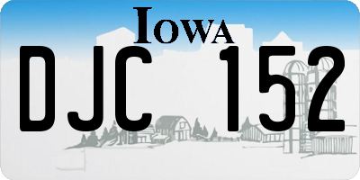 IA license plate DJC152