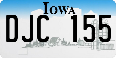 IA license plate DJC155